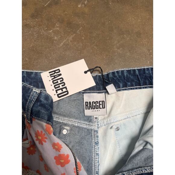 Ragged Priest Jeans Patchwork Floral High-Rise Pants - Size 30 – Retro Statement - Picture 2 of 11